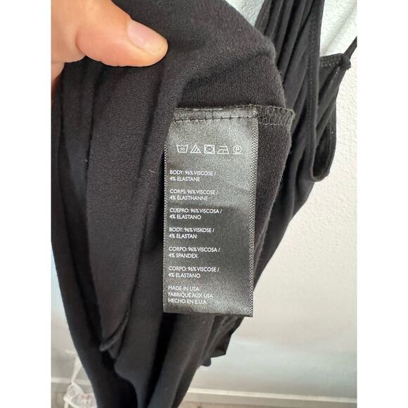 Free People Beach Black Piper Midi Dress Medium - Picture 6 of 7